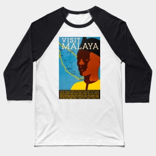 Vintage Travel - Visit Malaya Baseball T-Shirt